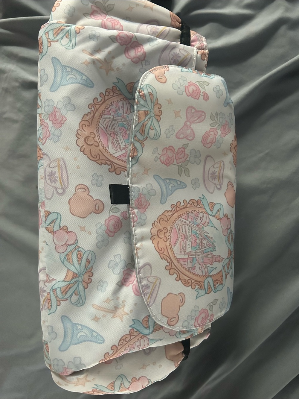 Disney castle print stroller organizer